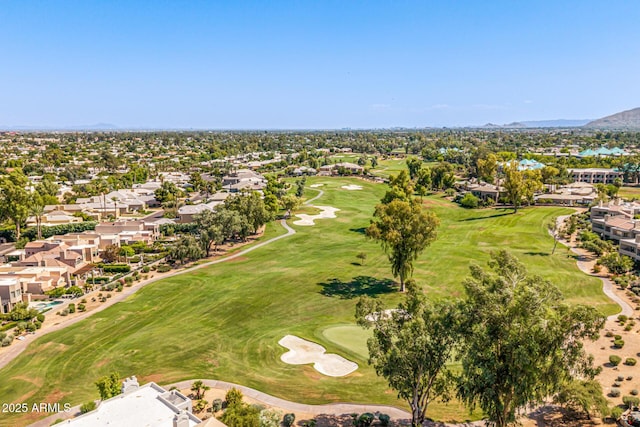 7710 E Gainey Ranch Rd E Unit 115, Scottsdale, AZ 85258 - aerial perspective of suburban area with a mountainous background and a local golf course