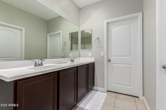 40913 W Williams Way, Maricopa, AZ 85138 - bathroom with double vanity and tile patterned flooring