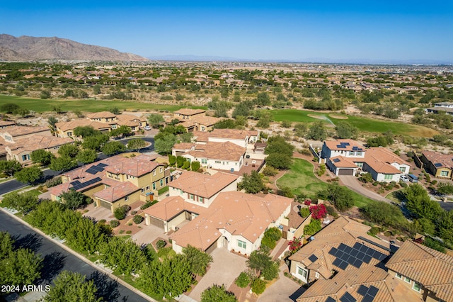 bird's eye view featuring a mountain view