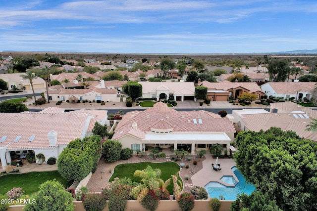 drone / aerial view featuring a residential view