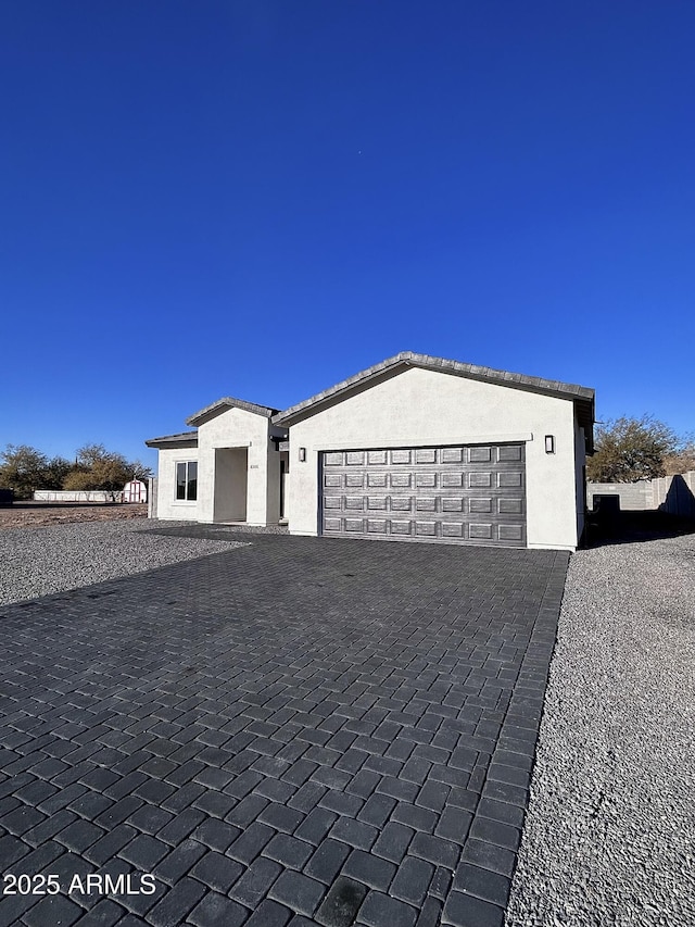 view of front of house featuring a garage