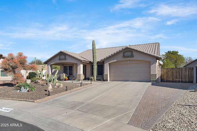 view of front of house featuring a garage