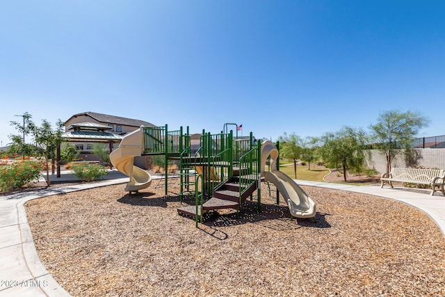 view of community jungle gym