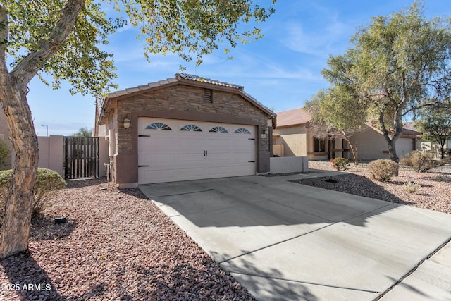 ranch-style house with a garage