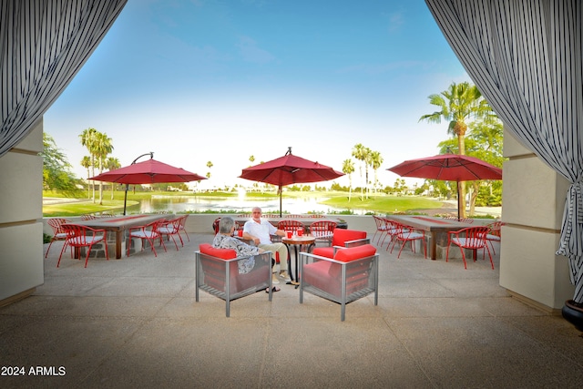 view of patio with outdoor lounge area