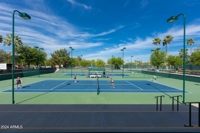 view of tennis court