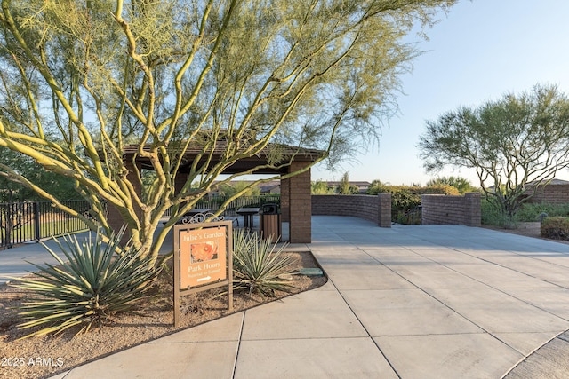 view of patio with fence