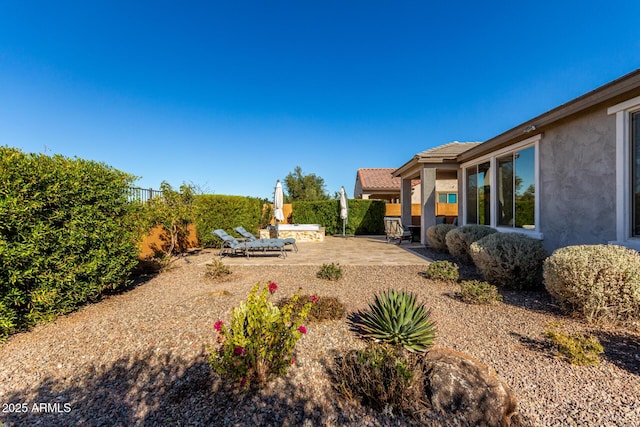 view of yard with a patio