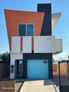 contemporary house with a garage