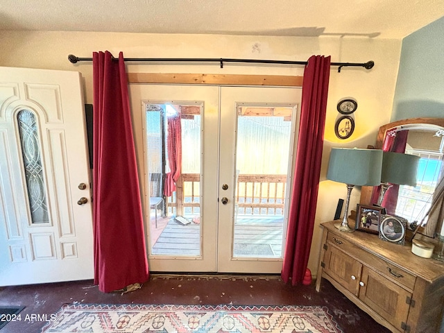 doorway with french doors