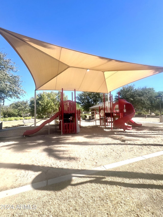 view of jungle gym