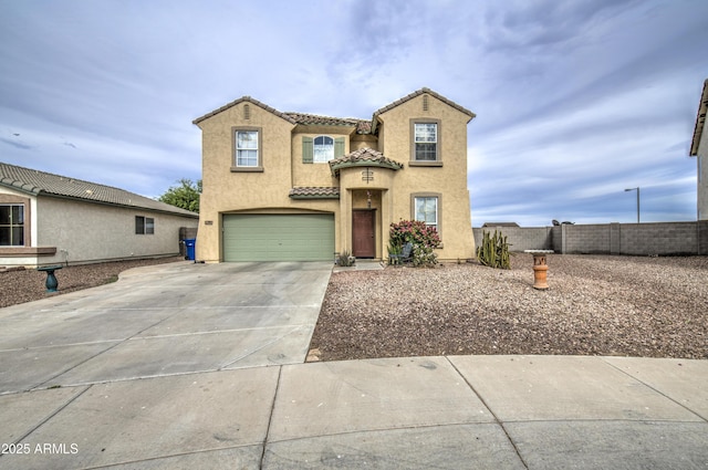 703 N Redwood Ln, Buckeye, AZ 85326 - view of front of property featuring stucco siding, a tile roof, driveway, and a garage