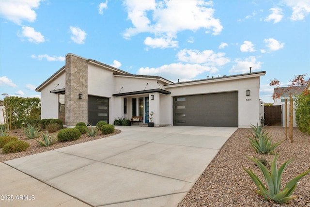 contemporary house with a garage