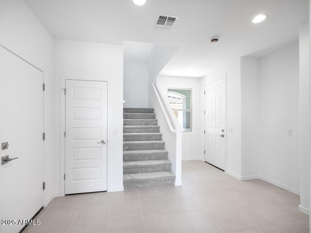 14634 W Sand Hills Rd, Surprise, AZ 85387 - staircase with recessed lighting, baseboards, and tile patterned flooring