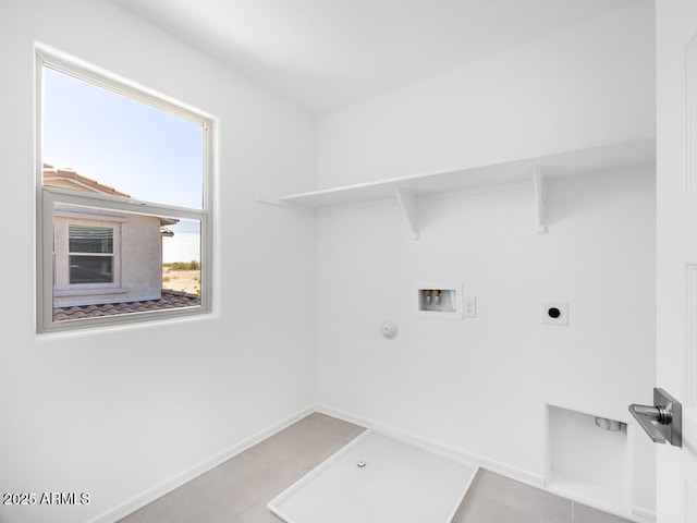 14634 W Sand Hills Rd, Surprise, AZ 85387 - laundry area featuring hookup for a washing machine, hookup for a gas dryer, electric dryer hookup, and tile patterned flooring