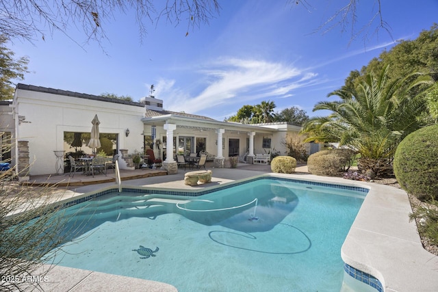 view of pool with a patio area