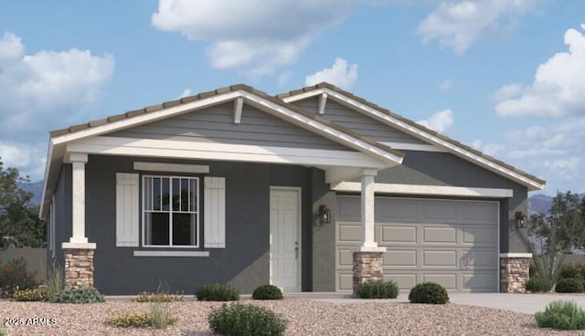 craftsman-style home featuring a garage