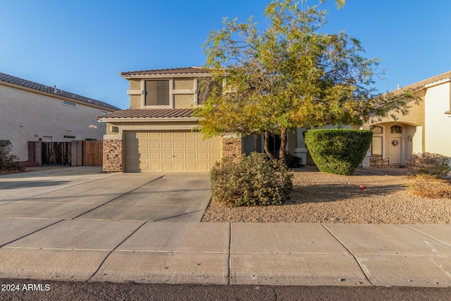 view of front of house featuring a garage