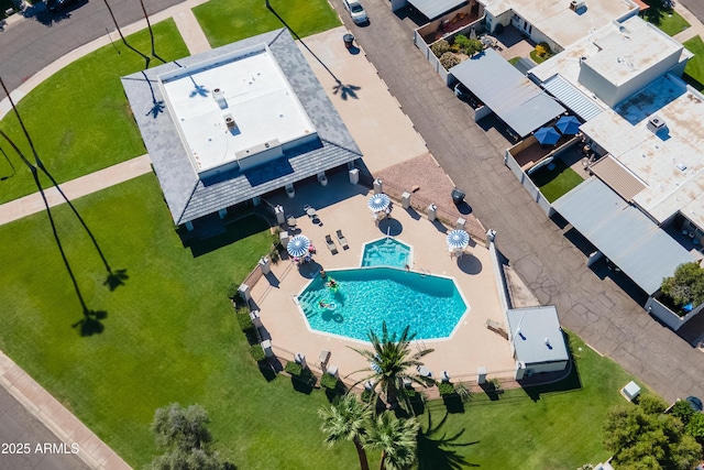 8341 E Keim Dr, Scottsdale, AZ 85250 - bird's eye view of a pool area