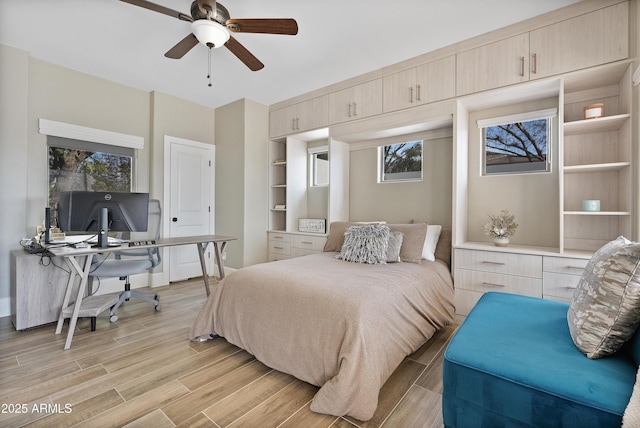 bedroom with ceiling fan