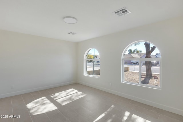 view of tiled empty room