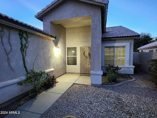 view of doorway to property