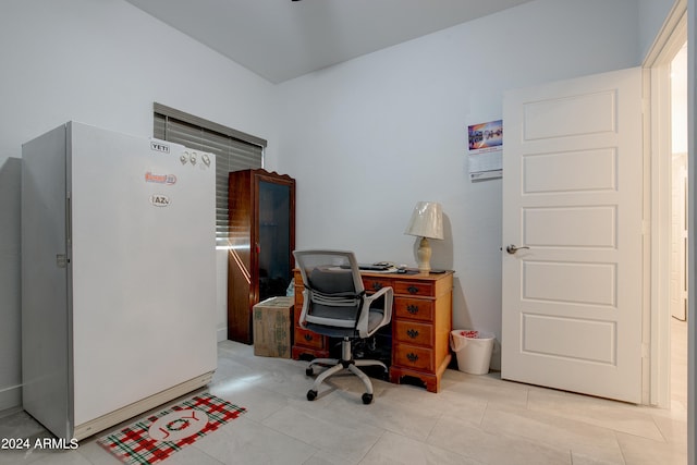 office featuring light tile patterned flooring