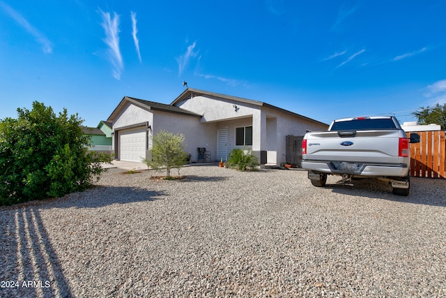 view of front of home featuring a garage