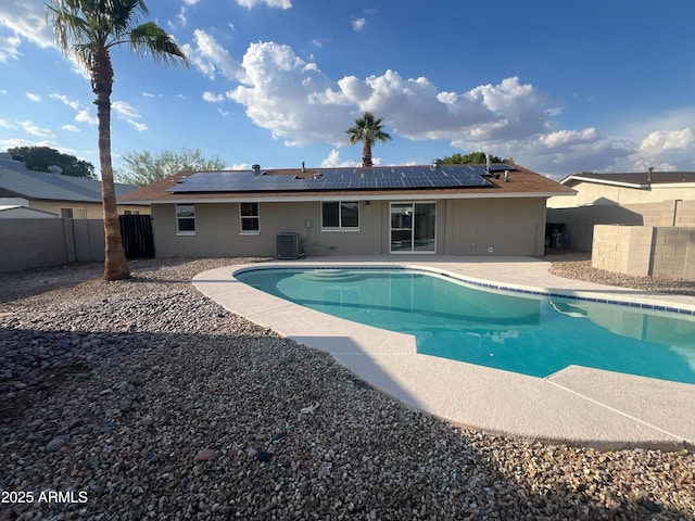 1545 W Marco Polo Rd, Phoenix, AZ 85027 - view of pool with a patio area, central AC unit, and a fenced backyard