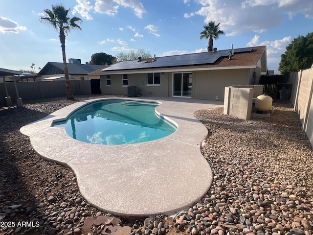 1545 W Marco Polo Rd, Phoenix, AZ 85027 - view of pool with a patio, a fenced backyard, and central air condition unit