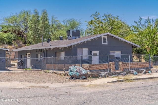 view of front of house with central AC