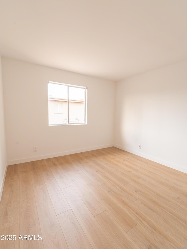 empty room featuring light hardwood / wood-style flooring