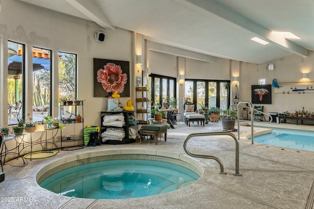 25002 N Quail Haven Dr, Rio Verde, AZ 85263 - indoor pool featuring an in-ground hot tub