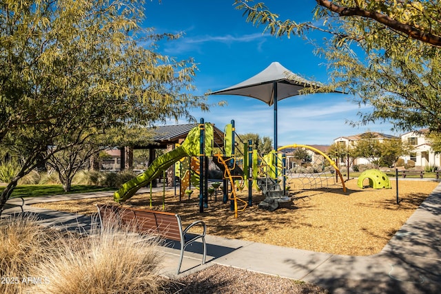 view of community jungle gym