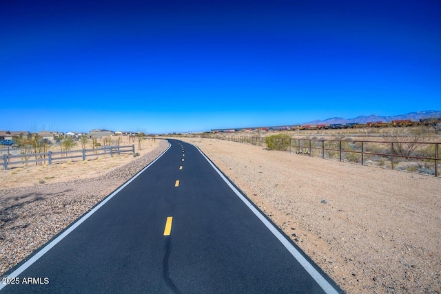 view of road featuring a mountain view