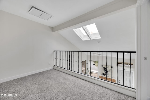 1717 E Union Hills Dr Unit 1033, Phoenix, AZ 85024 - hall with a skylight, healthy amount of natural light, baseboards, and carpet flooring