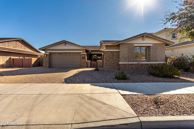 ranch-style house with a garage