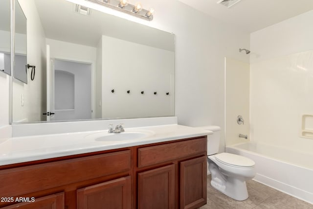 37911 N Luke Ln, San Tan Valley, AZ 85140 - full bath with toilet, vanity, shower / washtub combination, and tile patterned floors