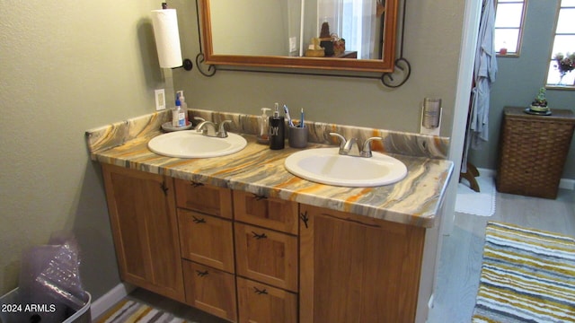 bathroom featuring vanity