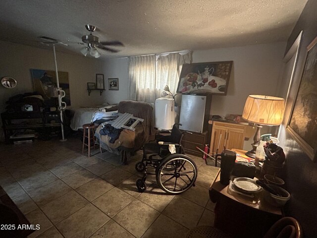 3021 E Saint John Rd, Phoenix, AZ 85032 - interior space with tile patterned flooring, a textured ceiling, and ceiling fan