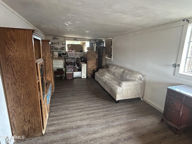 3021 E Saint John Rd, Phoenix, AZ 85032 - living area with baseboards and dark wood-style flooring