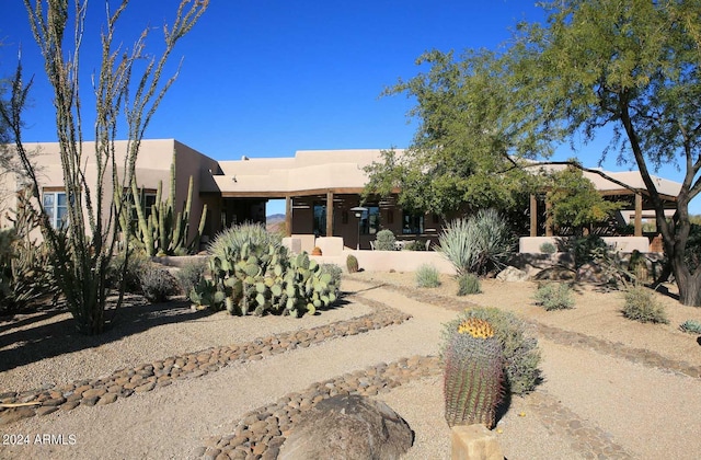 view of pueblo-style home