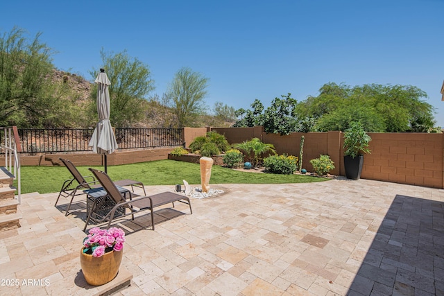 11025 N 10th St, Phoenix, AZ 85020 - fenced backyard featuring a patio area