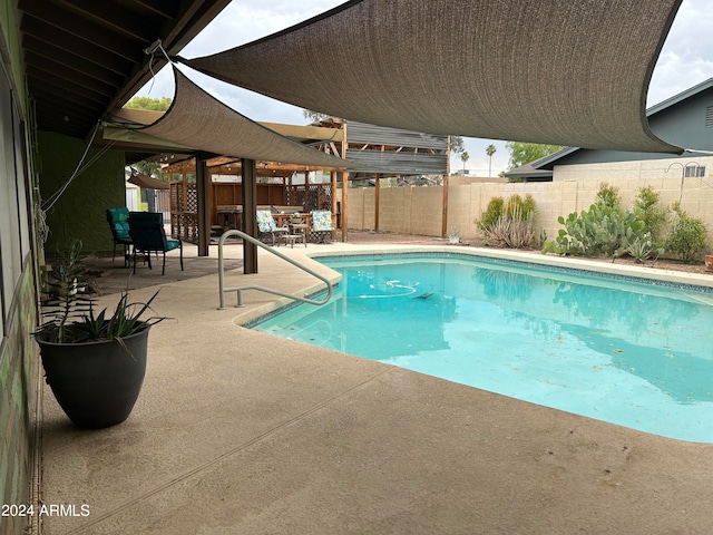 view of pool with a patio area