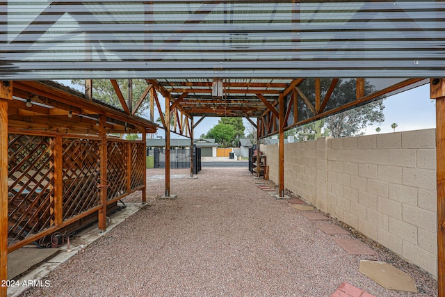 view of horse barn