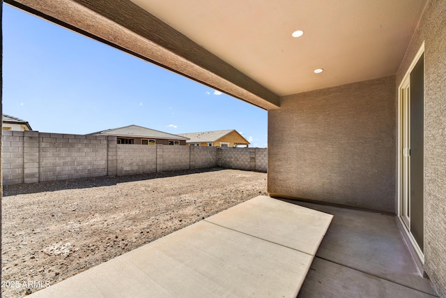 view of patio / terrace featuring a fenced backyard