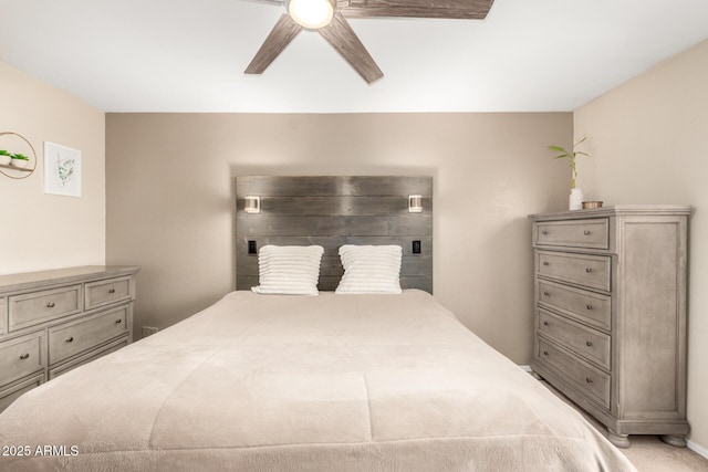 bedroom featuring a ceiling fan