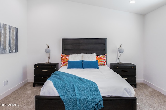 475 S Soho Ln Unit 35, Chandler, AZ 85225 - bedroom featuring light carpet, recessed lighting, and baseboards
