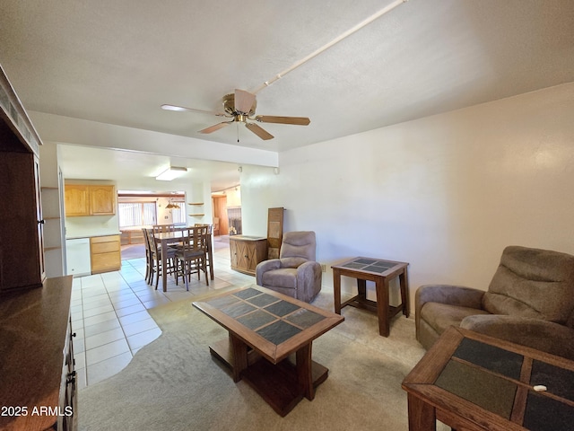 4950 Raffaele Dr, Sierra Vista, AZ 85635 - living room with ceiling fan and light tile patterned floors
