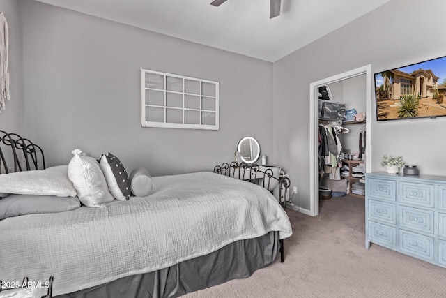 6026 E Sonoran Trl, Scottsdale, AZ 85266 - carpeted bedroom featuring a spacious closet, a closet, and ceiling fan